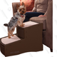 Whether you have a small dog or a big dog, the Pet Get Easy Step II Pet Stairs holds up to 150 pounds and helps alleviate pressure on your dog’s joints.